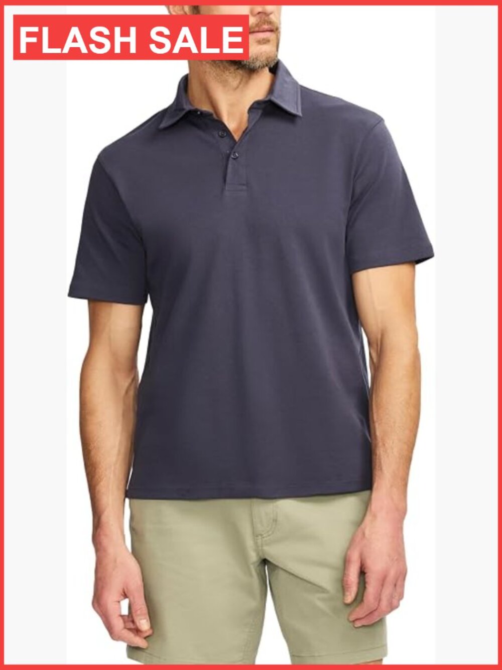 Men's Classic Knit Polo Short Sleeve Cotton Regular Fit